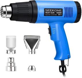 img 4 attached to 🔥 SEEKONE Heat Gun Kit - 1800W Heavy Duty Hot Air Gun with Dual-Temperature Settings (572℉&amp;1112℉), 4 Nozzles - Ideal for Shrinking PVC, Stripping Paint, and Craft Projects