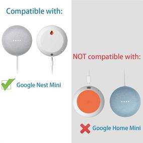 img 1 attached to Держатель Caremoo Google Nest Mini для настенного крепления, монтаж в розетку с управлением проводами - идеально подходит для Google Nest Mini 2-го поколения (белый)