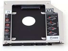 img 4 attached to 💽 Universal 9.5mm SATA Hard Drive Caddy Tray for Laptop CD/DVD-ROM - Enclosure Case for HDD and SSD in Optical Bay Drive Slot