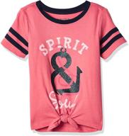 nautica girls' short sleeve graphic tee: stylish and comfortable shirts for fashion-forward girls logo