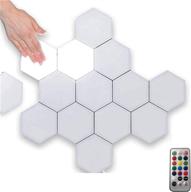 10-piece hexagonal wall colorful light with remote control, usb power, touch sensor, diy assembly led night light for living room, bedrooms, creative geometry, ideal gifts for diy lovers логотип