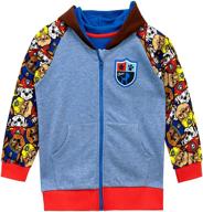 🐾 paw patrol chase multicolored boys' hoodie: trendy and stylish clothing for kids logo