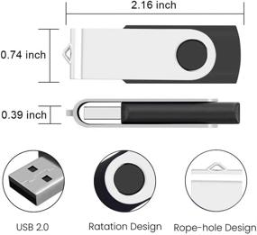 img 1 attached to 20 наборов в объеме 128 МБ флеш-накопителей оптом - флешка ABLAZE USB 2.0 с плетеными шнурками - объемный флеш-накопитель с поворотным механизмом - 128 МБ флеш-накопитель Pack Pendrive Jump Drive USB (20 наборов, разноцветный)