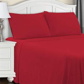img 1 attached to Premium Flannel Cotton Pillowcase Set - Standard Size - Burgundy: Unparalleled Quality