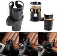 🚗 huzz 2-in-1 car cup holder expander adapter: versatile drink holder with 360° rotating base - fits 17oz to 20oz bottles! logo