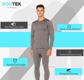 img 3 attached to Bodtek Thermal Underwear Fleece X Large Outdoor Recreation