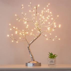 img 4 attached to 🎄 Stunning 90 LED Christmas Tabletop Tree Light: DIY Tree Lamp for Home Indoor Wedding Party Decoration