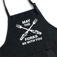 забавный фартук men may forks логотип