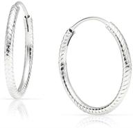 серьги solidsilver sterling infinity с текстурированной текстурой логотип