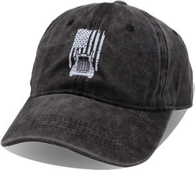 img 3 attached to 🧢 HHNLB American Flag Trucker Hat: Distressed Adjustable USA Flag Baseball Cap for Men and Women