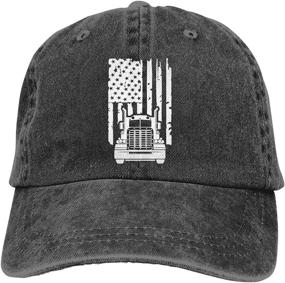 img 4 attached to 🧢 HHNLB American Flag Trucker Hat: Distressed Adjustable USA Flag Baseball Cap for Men and Women