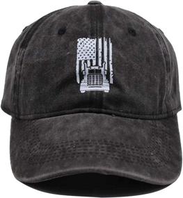 img 2 attached to 🧢 HHNLB American Flag Trucker Hat: Distressed Adjustable USA Flag Baseball Cap for Men and Women