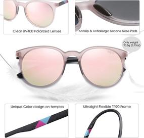 img 2 attached to 🕶️ Stylish and Lightweight: SOJOS Polarized Round Sports Sunglasses for Women with Ultralight Oversized TR90 Frame SJ2092
