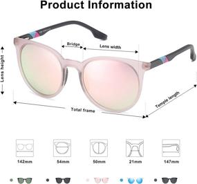 img 1 attached to 🕶️ Stylish and Lightweight: SOJOS Polarized Round Sports Sunglasses for Women with Ultralight Oversized TR90 Frame SJ2092