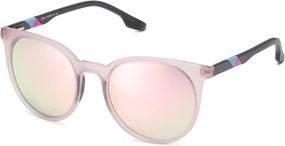 img 4 attached to 🕶️ Stylish and Lightweight: SOJOS Polarized Round Sports Sunglasses for Women with Ultralight Oversized TR90 Frame SJ2092