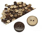 akoak 100 pieces 12.5mm two-holes natural coconut shell buttons - decorative sewing accessories logo