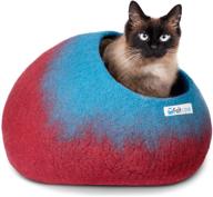 feltcave cat cave bed: handmade wool enclosed cat bed, cozy hideout pod for indoor cats logo