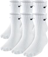 🧦 nike boys' performance cushion crew socks with band - 6 pair pack logo