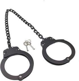 img 2 attached to 🔒 Yoghourds Double Lock Leg Cuffs Ankle Handcuffs - Adjustable Heavy Duty Tactical Steel Metal Law Enforcement Leg Irons in Professional Grade Black