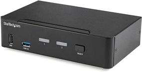 img 4 attached to 🔌 StarTech.com 2 Port DisplayPort KVM Switch - 4K 60Hz - Single Display - USB 3.0 Hub & Audio - Dell HP Apple Lenovo - TAA Compliant