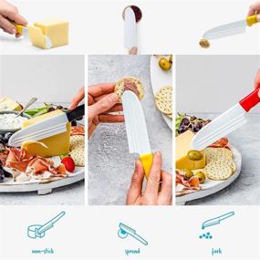 img 3 attached to 🧀 Dreamfarm Knibble Lite: Non-Stick Cheese Knife with Stainless Steel Forks in Yellow - Perfect for Cheese Lovers