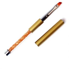 img 4 attached to 🖌️ WOKOTO Nail Art Flat Painting Pens: Acrylic Handle Brush for UV Gel Polish in Salon Quality