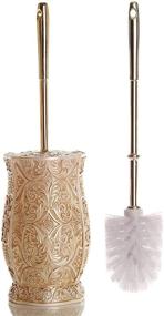 img 2 attached to 🚽 Bronze Polyresin Hideaway Holder Vintage Ivory Decorative Toilet Bowl Brush by Upstate Home Designs