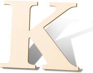 🔡 12" unfinished wooden letters - savita blank wood letter slices for diy crafts, home sign wall decoration, and projects (letter k) logo