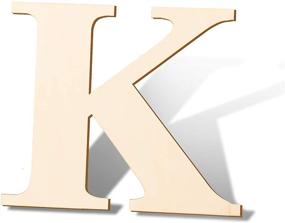 img 4 attached to 🔡 12" Unfinished Wooden Letters - SAVITA Blank Wood Letter Slices for DIY Crafts, Home Sign Wall Decoration, and Projects (Letter K)