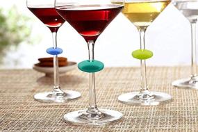 img 1 attached to 🍷 Wine Glass Charms Markers: 24pcs Silicone Drink Markers for Stem Glasses - Perfect Wine Bachelorette Tasting Party Favors & Decorations