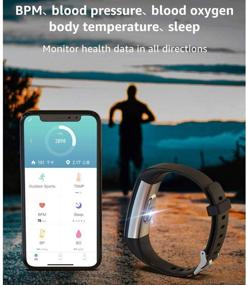 img 3 attached to 💦 IP68 Waterproof Exercise Smart Watch - Fitness Health Trackers with Heart Rate and Sleep Monitor, Smart Band Calorie Counter, Step Counter, Pedometer Walking for Men Women. Compatible with Android & iOS