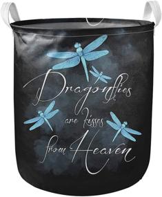 img 4 attached to 🌿 Frestree Laundry Hamper: Collapsible Cotton Water-Resistant Storage Bin for Kids & Nursery | Dragonfly Design for Gift Baskets & Home Organization