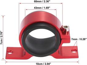 img 2 attached to X AUTOHAUX 46Mm Inner Diameter Car Fuel Pump Clamp Mounting Bracket Aluminum Alloy Red