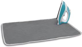 img 3 attached to 🧺 Homz Cotton Ironing Mat: Portable Gray 19&#34; x 28&#34; - Best Price & Reviews