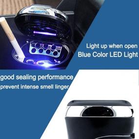 img 1 attached to 🚗 Solar Powered Detachable Car Cigarette Ashtray with Blue LED Light Indicator - Smokeless and Fits Most Car Cup Holders