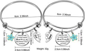 img 3 attached to 👯 Maxforever 2Pcs Friendship Gifts - Best Friends Forever Bracelet Set, Charm Bangle for Birthday and Anniversary - Ideal for Besties