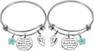 👯 maxforever 2pcs friendship gifts - best friends forever bracelet set, charm bangle for birthday and anniversary - ideal for besties logo