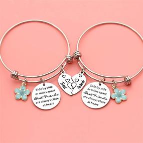 img 2 attached to 👯 Maxforever 2Pcs Friendship Gifts - Best Friends Forever Bracelet Set, Charm Bangle for Birthday and Anniversary - Ideal for Besties