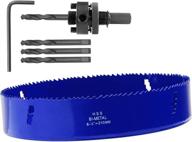 🔵 laniakea 8-1/4-inch bi-metal hole saw 210mm m42 annular hole cutter hss variable tooth pitch holesaw set for home diyers - arbor blue logo