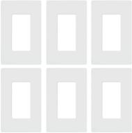 ⚙️ lutron cw-1-wh-6 wallplate 6 pack: white, 6 count - high quality and durable cover plates for electrical outlets логотип