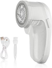 img 4 attached to CHUHUAYUAN Lint Remover Electric Sweater Shaver: USB Rechargeable Fabric Trimmer for Quick & Effective Removal of Fuzz, Fluff, Lint Pills, and Bobbles from Clothing, Furniture, Curtains, and Blankets