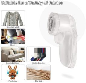 img 2 attached to CHUHUAYUAN Lint Remover Electric Sweater Shaver: USB Rechargeable Fabric Trimmer for Quick & Effective Removal of Fuzz, Fluff, Lint Pills, and Bobbles from Clothing, Furniture, Curtains, and Blankets