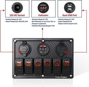 img 2 attached to Gang Marine Switch Panel Waterproof Sports & Fitness