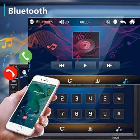 img 3 attached to 🚗 Продвинутая 7-дюймовая двойная магнитола для автомобиля с Bluetooth и функцией Mirror Link, громкой связью и дистанционным управлением