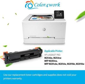 img 3 attached to 🖨️ Color4work Compatible Toner Cartridge: HP 202X 202A Replacement 4-Pack for MFP M281 M254 Printer