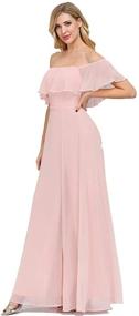 img 3 attached to Girls Shoulder Ruffle Evening Dresses Girls' Clothing and Dresses