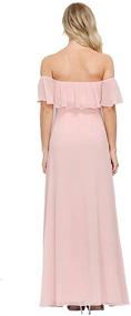 img 2 attached to Girls Shoulder Ruffle Evening Dresses Girls' Clothing and Dresses