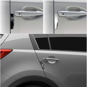 img 1 attached to STATUS 4Pcs High Glossy Slim Door Edge Guards Bumper Protector Trim Guard Sticker Molding For Motors Auto Vehicle (Metallic Silver)