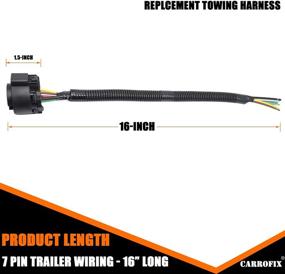 img 1 attached to CARROFIX Replacement USCAR 7-Way Connector Wiring Harness for Factory Tow Package with 16-Inch Wires - OEM 7 Pin Trailer Wiring Harness
