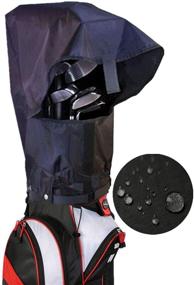 img 4 attached to 🌧️ FINGER TEN Golf Bag Rain Hood Cover Pack: Ultimate Protection for Golf Cart Bags – Black Rain Cape Umbrella, Universally Compatible with Most Golfbags